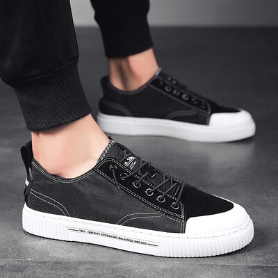 

Mens shoes summer mens casual wild shoes breathable white low to help Korean version of the net red&white shoes tide shoes