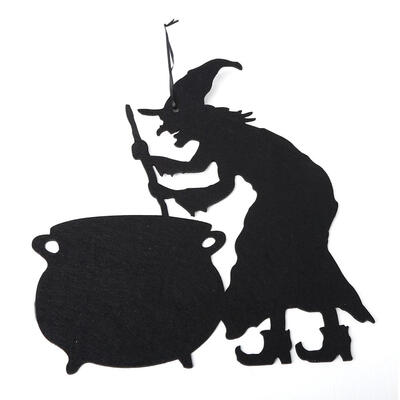 

Halloween Non-woven Door Hanging Witch Ornaments Festival Party Decoration