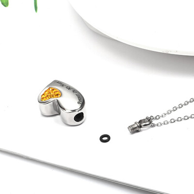 

Love in My Heart Heart Memorial Necklaces Cremation Ash Urn Pendant Necklace
