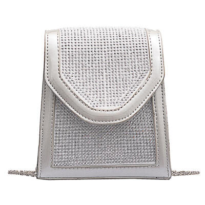 

Beads Decor Shoulder Messenger Handbags Women Leather Chain Crossbody Bags