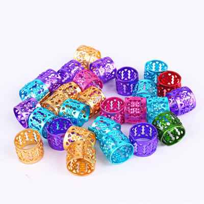 

〖Follure〗30Pcs 8MM Dreadlock Beads Adjustable Hair Braid Rings