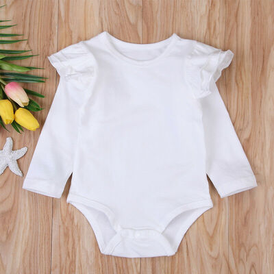 

Newborn Toddler Baby Girls Summer Romper Bodysuit Long Sleeve Outfits Jumpsuit