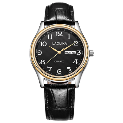 

Calendar week function watch student mens watch quartz watch waterproof&fashion trend belt mens watch wrist Korean