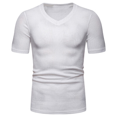 

Toponeto Mens Fashion Summer Solid T Shirt Leaf Short Sleeve Tops Casual Open Shirts