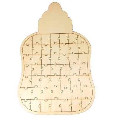 

Individuation Wedding Supplies Wooden Fedding-Bottle Shape Guest Book Puzzle