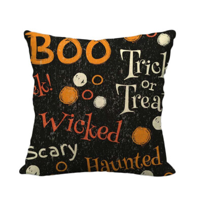 

Halloween Print Cushion Cover Linen Pillow Case Sofa Home Decor Popular