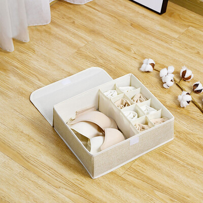 

Toponeto Clothes Storage Box Foldable Closet Organizer For Bra Underwear Drawer Divider
