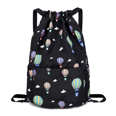 

Bag pocket rope extraction double shoulder bag for men&women to pick up rope double shoulder backpack simple light large cap