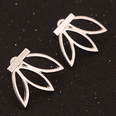 

EK116 New Fashion Hollow Leaf Flower Stud Earrings For Women Jewelry High Quality Sunk Pendientes Gift Love Simple Brincos