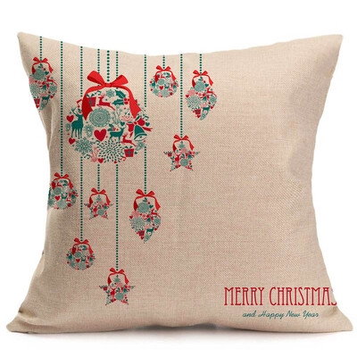 

Tailored Merry Christmas Linen Pillow Cases Sofa Cushion Cover Home Decoration