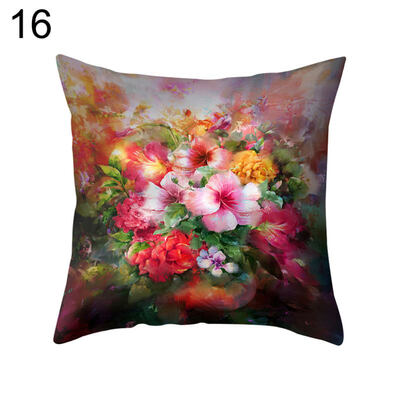 

Fresh Flower Throw Pillow Case Cushion Cover Sofa Bed Car Cafe Office Decoration