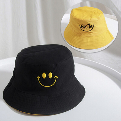

Double-sided available couple hat smiley fisherman hat sun hat