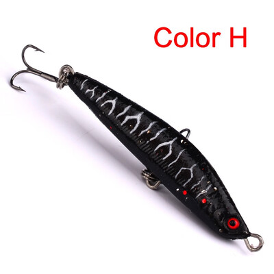 

VISSEN 1pcs 8cm 18g 3D Eyes Lead Fishing Lure Artificial Mini Swim Fish Plastic Hard Bait Sea Fishing Dive Wobblers