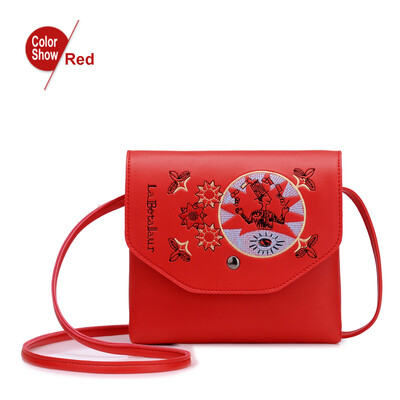 

Beibaobao New 2019 Embroidery Small Women Messenger Bags Flap Double Lyer Crossbody Bag For Girls Shoulder Bag Female Bag