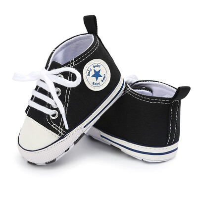 

Baby Boys Girls Shoes Canvas Toddler Sneakers Anti-Slip Infant First Walkers 0-18 Months