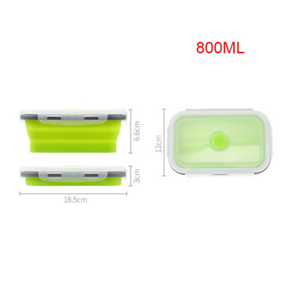 

Silicone Food Portable Lunch Box Bowl Bento Boxes Folding Collapsible Storage