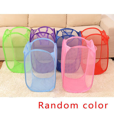 

Foldable Mesh Washing Basket Storage Basket Box For Toy Dirty Clothes