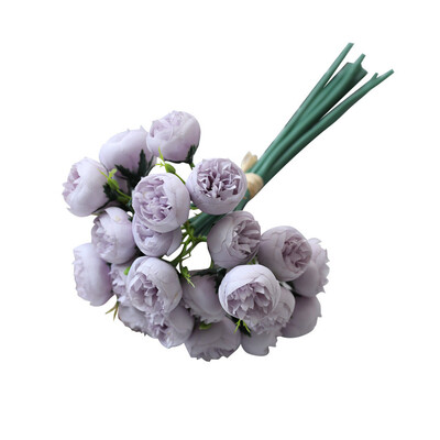 

Gobestart 27Heads Artificial Fake Camellia Rose Bouquet Silk Flower Wedding Party Home DIY