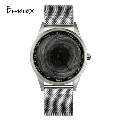 

Enmex Fine Steel Shell Waterproof Watch Creative Design Black Hole Concept Tone Watch