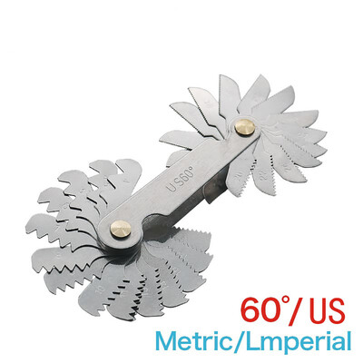 

〖Follure〗30pcs Thread Pitch Gauge SAE Stainless Steel Screw Pitch Measuring Tool