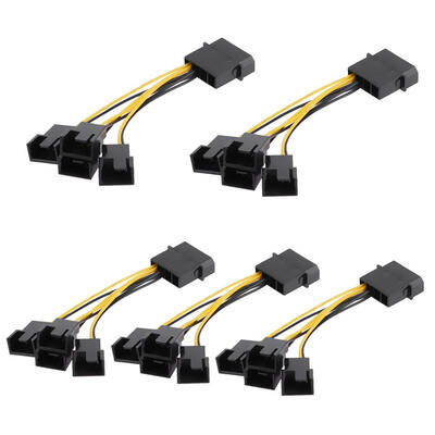 

D-Port Computer CPU PC Case Fan 3Pin Fan Cable 1 to 4 Ways Power Splitter