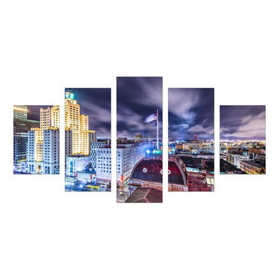 

5 Piece HD Printed Canvas Paintings Construction Frameless Wall Art Picture