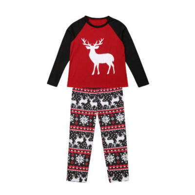 

Family Matching Christmas Pajamas Set Women Men Kids Deer Sleepwear Nightwear