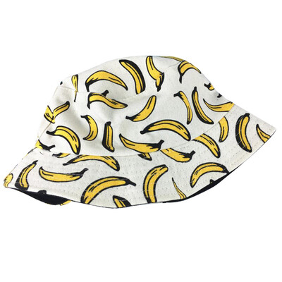 

Banana Print Fishermans Hat Sun Holiday Bucket HatCap Unisex Mens Womens