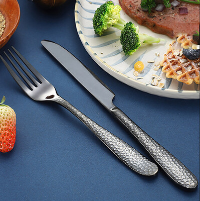 

Toponeto 5PCS Stainless Steel Upscale Dinnerware Flatware Cutlery Fork Spoon Teaspoon BK