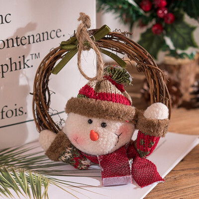 

Cute Garland Snowman Elk Santa Claus Doll Pendant Ornaments for Home Party Xmas Tree Decoration Christmas Hanging Wreath Rattan