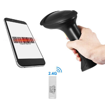 

Wireless 24GHz 1D Barcode Scanner CCD Bar Code Reader Supports Computer Screen Scanning Mobile Payment with USB Receiver Cable