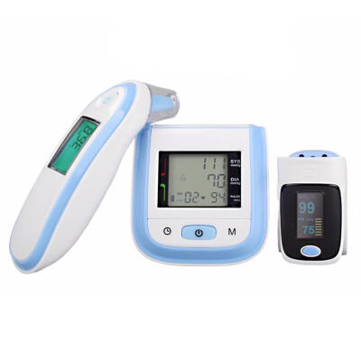 

3pcs Pulse Oximeters Blood Pressure Meter Thermometers Household Device