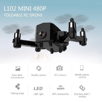 

L102 Mini RC Drone with Camera 480P Wifi FPV Altitude Hold RC Quadcopter for Beginner Training Birthday Gift