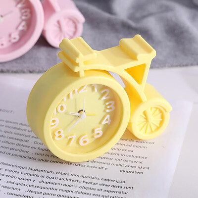 

Fashion Bicycle Shape Cartoon Student Children Bedside Clock Mini Mute Alarm Clocks Desk Table Home Decor Kid Gifts