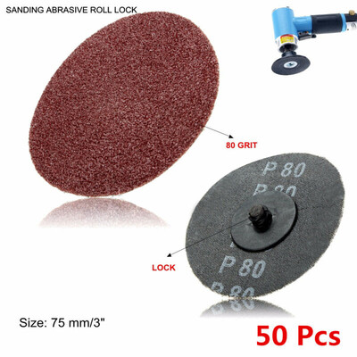 

50 Pcs 3inches 75mm 80 Grit Sanding Round Corner Polishing Tool Sanding Papers
