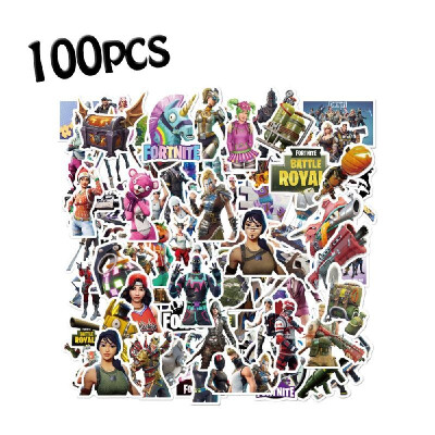 

100pcs Fortnite Stickers for Phone PS4 Laptop Luggage Skateboard Motorcycle Car PVC Decal DIY Decoration Waterproof&Sunproof R