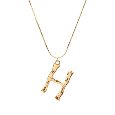 

Gold Letter Necklace Hot Fashion Vintage Jewelry Hyperbole Big English Letter Pendant Gold Chain Dangle Necklace For Women Gift