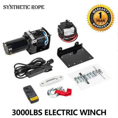 

Ktaxon Electric Winch 12V ATV Winch UTV Winch 3000LBS Synthetic Rope Off Road