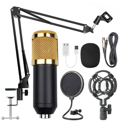 

BM800 Professional Suspension Microphone Kit Studio Live Stream Broadcasting Recording Condenser Microphone Set