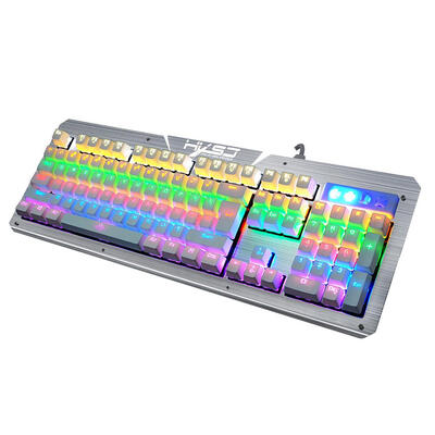 

USB Wired Mechanical Keyboard 104 Keys 10 Color Change LED Backlit for Game