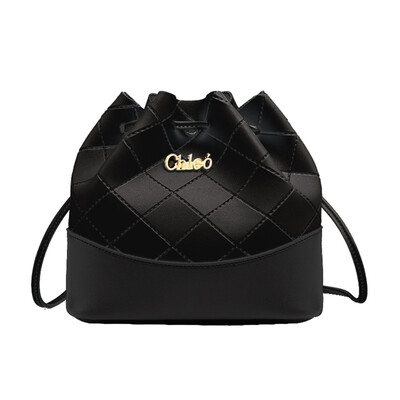 

2019 Fashion Girls Hot Sales Womens Bag Bucket Bag Pressure Line Rhombic Backpack Korean Messenger Purse