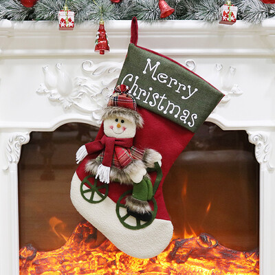 

Tailored Candy Bag Christmas Gifts Tree Ornament Stocking Santa Claus Snowman Sock Decor