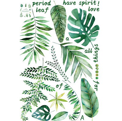 

〖Follure〗Banana Leaves Art Vinyl Mural Home Room Decor Wall Stickers