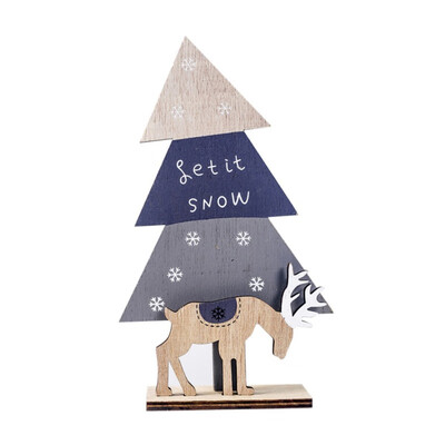 

DIY Wooden Reindeer Christmas Tree Assembly Christmas Crafts Desktop Ornaments Holiday Party Decor Supplies