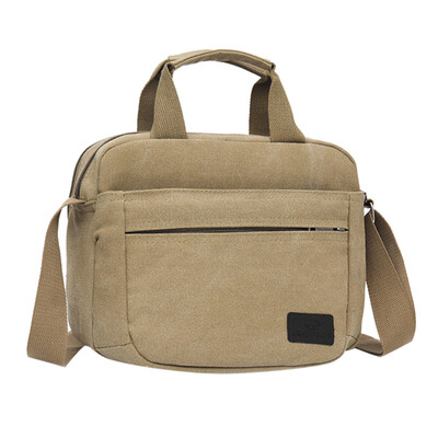

Tailored Mens Fashion Canvas Solid Color Totes Business Shoulder Bag Messenger Bags