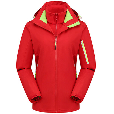 

Toponeto Womans Winter New Pure Color Two Piece Outdoor Outfit Windbreak Warm Coat