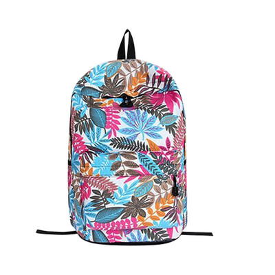 

Tailored Backpack Teenage Girls School Backpack Bag Leaves Printing Female Students Bags