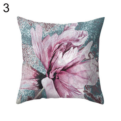 

Flower Peony Throw Pillow Case Cushion Cover Sofa Bed Car Cafe Office Decoration