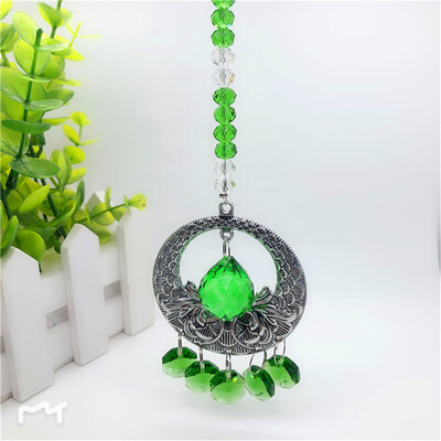 

Toponeto Vintage Clear Crystal Ball Suncatcher Prisms Pendant Hanging Car Decor Gift