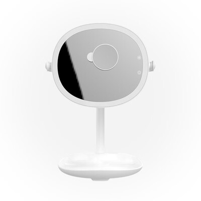 

RK22 Selfie Flash Light Fill Light Beauty Makeup Mirror Touch Button 5 modes lighting Lamp 180 Rotary With Magnifying Mirror